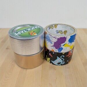 Lot Of 4 Duct Tape Craft Tape Miscellaneous Patterns Discontinued Some New